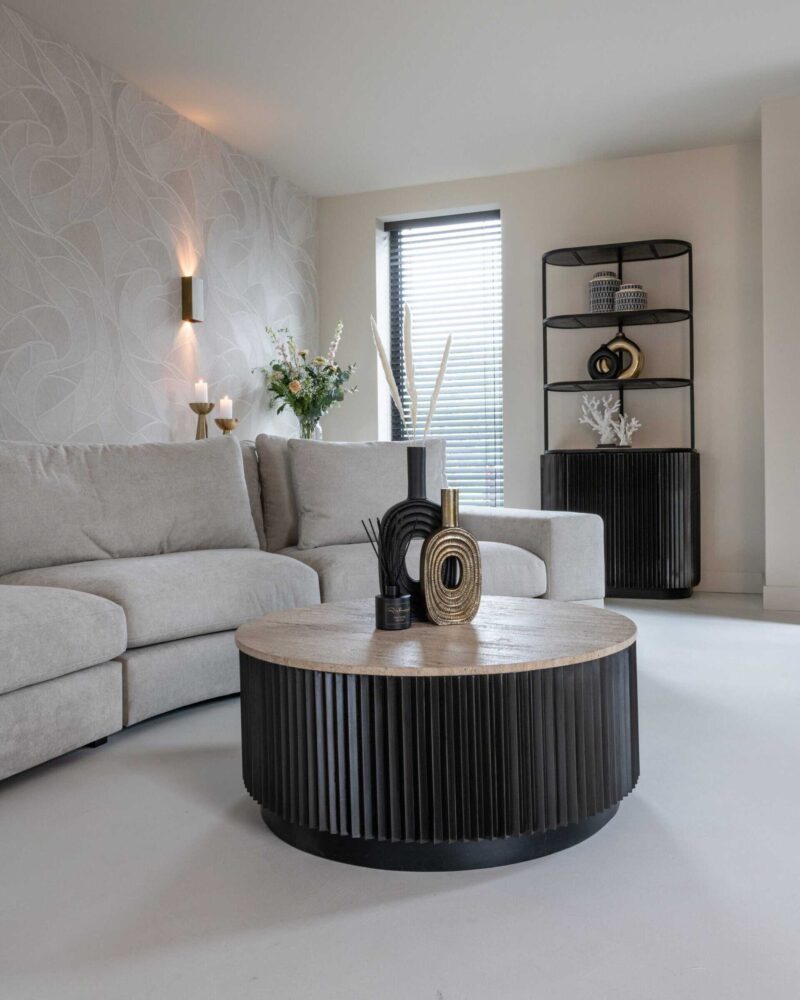 Salontafel Hampton dark brown 90Ø