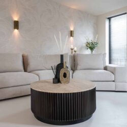 Salontafel Hampton dark brown 90Ø