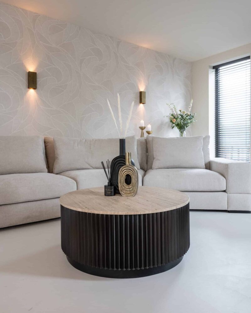 Salontafel Hampton dark brown 90Ø