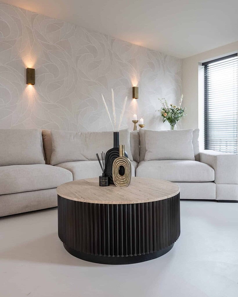 Couchtisch Hampton dunkelbraun 90Ø