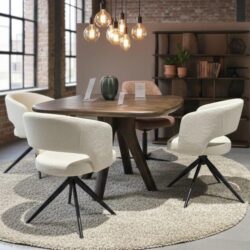 Eetkamerstoel Claude wit | Aanbieding