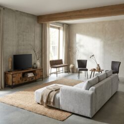 Canterbury 2-5 AL hotelbank met chaise longue in wit, hotelstijl