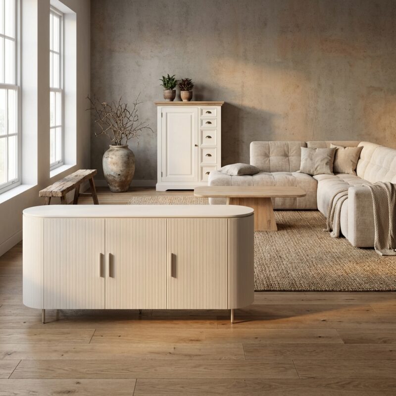 Corbetta dressoir Japandi stijl beige hout