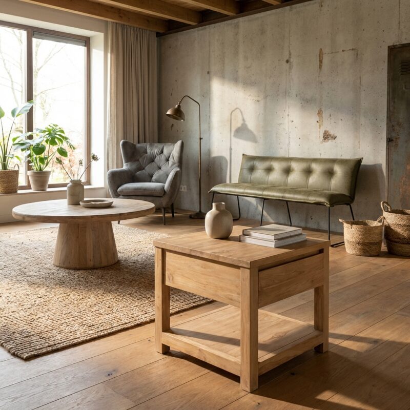 Corona Bijzettafel vierkant 60 cm