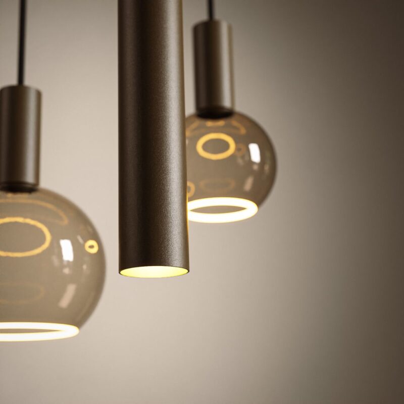 Ztahl Riva Hanglamp Deens Ovaal 145cm – 8-Lichts Designlamp – Handgemaakt Staal