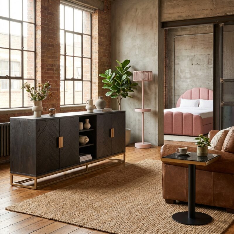 Dressoir Blackbone Brass black rustic