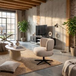 Eetkamerstoel Alexis biscotti swivel