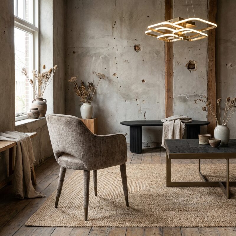 Eetkamerstoel Donnatella niagara stone fire retardant