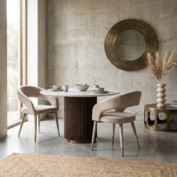 Eetkamerstoel Gia khaki velvet fire retardant