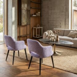 Eetkamerstoel Giovanna lovely lavender, comfortabel en modern