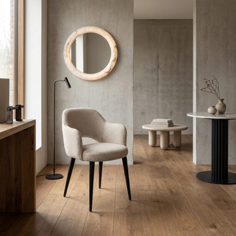 Eetkamerstoel Giovanna natural fancy fire retardant