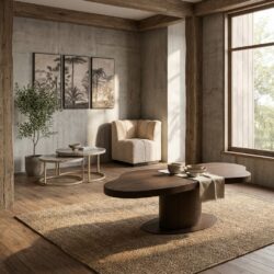 Eettafel Bogor dark coffee 225, handgemaakt eikenfineer en multiplex