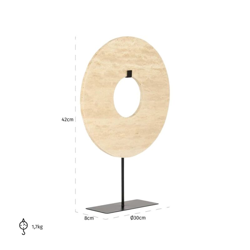 Afmetingen van Manou beige large: 10 × 30 × 42 cm