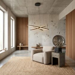 Hanglamp Amira black, zwart aluminium, moderne stijl