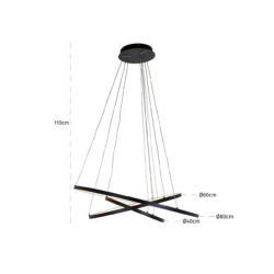 Textuur zwart aluminium Amira hanglamp