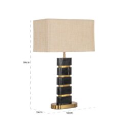 Tafellamp Levina black/gold
