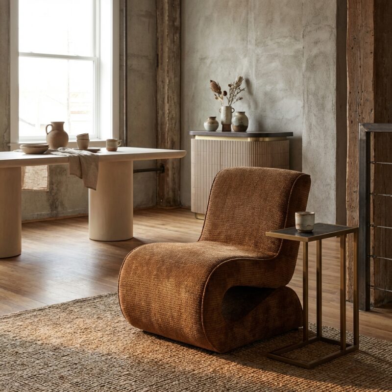 Lounge stoel Frankie cognac fusion