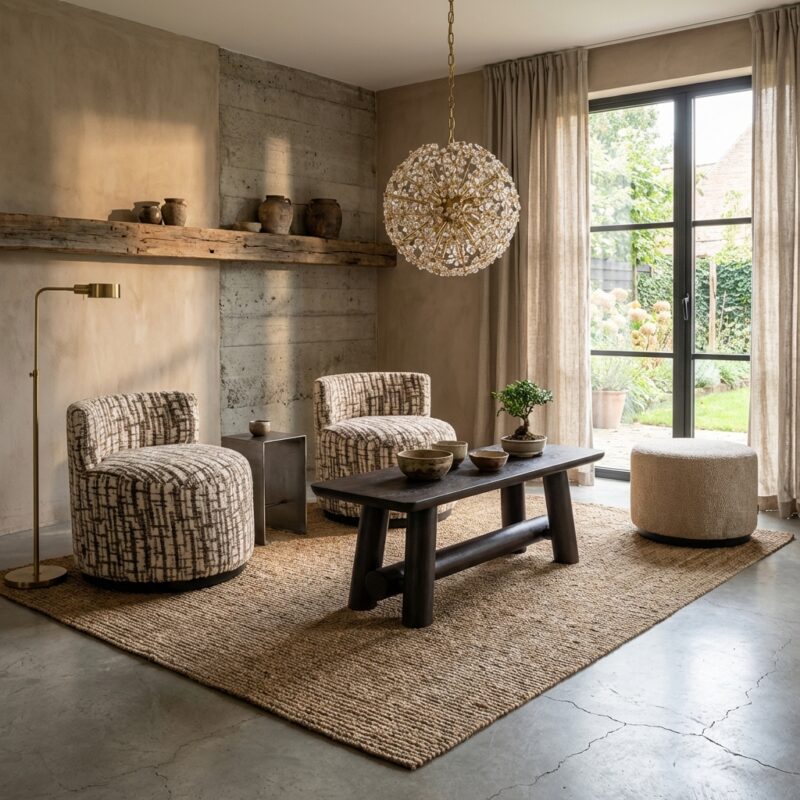 Lounge stoel Franny cream, handgemaakt, comfortabel zitmeubel