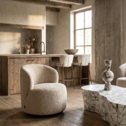 Lounge stoel Jackie sheep natural swivel kinderkamer meubel