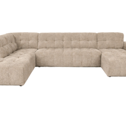 Detail van Memphis 3-zitsbank in beige kleur