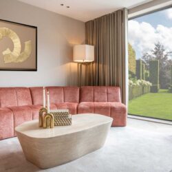 Lounge stoel Arcus white unicorn swivel