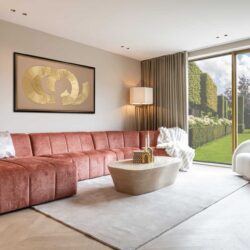 Lounge stoel Arcus white unicorn swivel