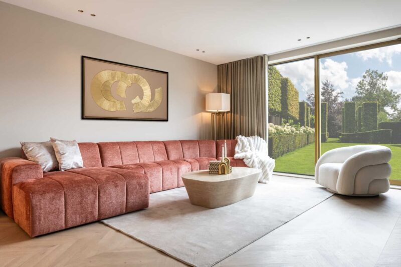 Lounge stoel Arcus white unicorn swivel