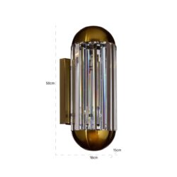 Textuur van de wandlamp Anya, bronzen afwerking