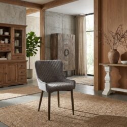 Oledo Stoel - fabric Bluvel 14 grey