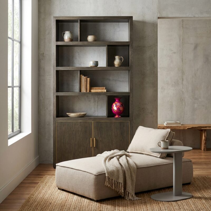 Rivertree opbergkast bruin eikenhout interieur