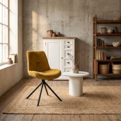 Palma Stoel - fabric Bluvel 68 yellow