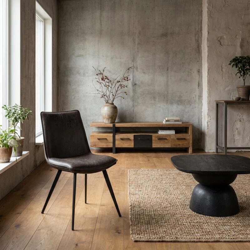 Pamplona Stoel - fabric Antracite