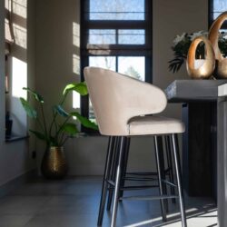 Barstoel Indigo khaki velvet