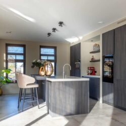 Barstoel Indigo khaki velvet