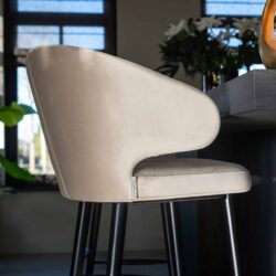 Barstoel Indigo khaki velvet