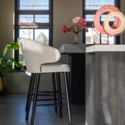 Barstoel Indigo white bouclé