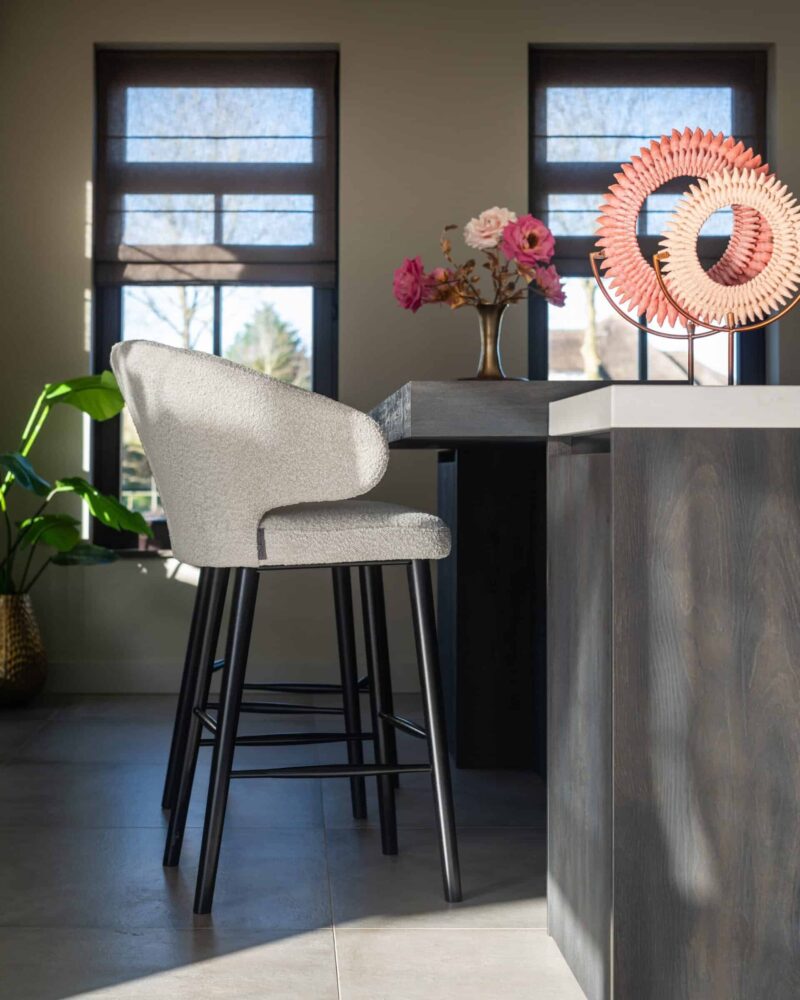 Barstoel Indigo white bouclé