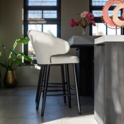 Barstoel Indigo white bouclé