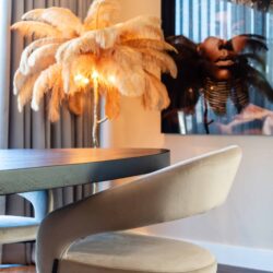 Eetkamerstoel Gia khaki velvet fire retardant