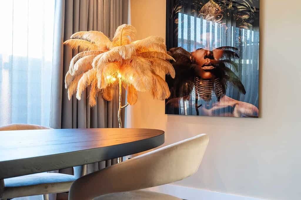 Eetkamerstoel Gia khaki velvet fire retardant