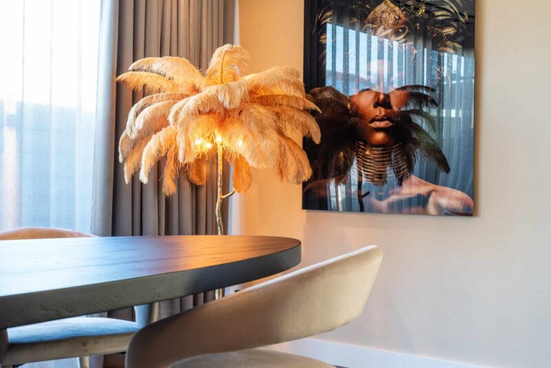 Eetkamerstoel Gia khaki velvet fire retardant