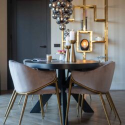 Eetkamerstoel Gwen khaki velvet fire retardant