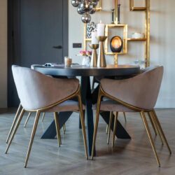 Eetkamerstoel Gwen khaki velvet fire retardant