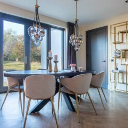 Eetkamerstoel Gwen khaki velvet fire retardant