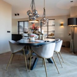 Eetkamerstoel Gwen khaki velvet fire retardant