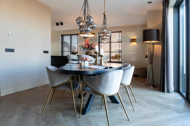 Eetkamerstoel Gwen khaki velvet fire retardant