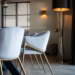 Eetkamerstoel Gwen khaki velvet fire retardant