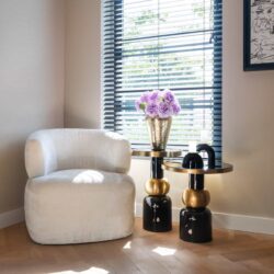 Bijzettafel Mose black 41Ø