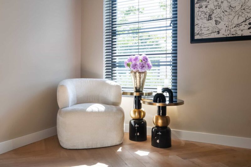 Bijzettafel Mose black 41Ø