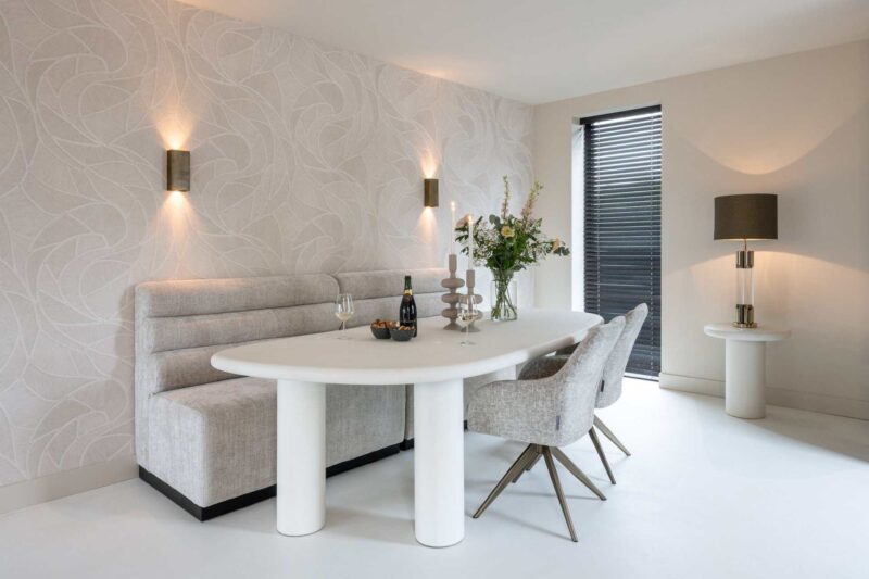 Bijzettafel Bloomstone white